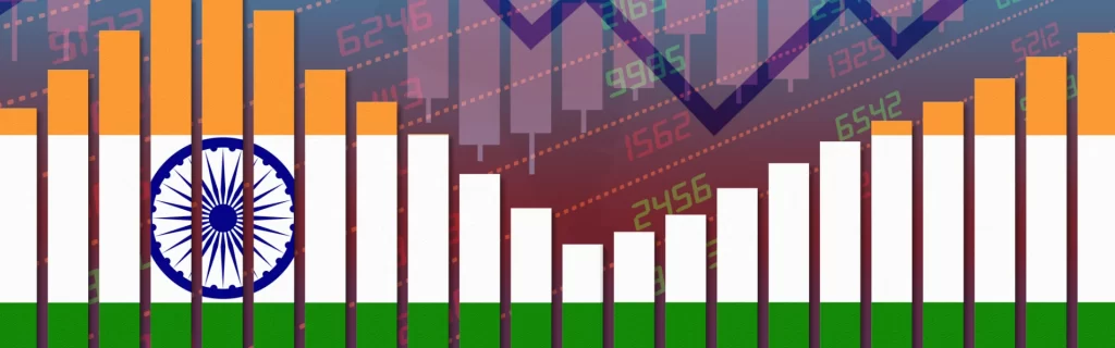 A graph showing the trend for foreign investors in India