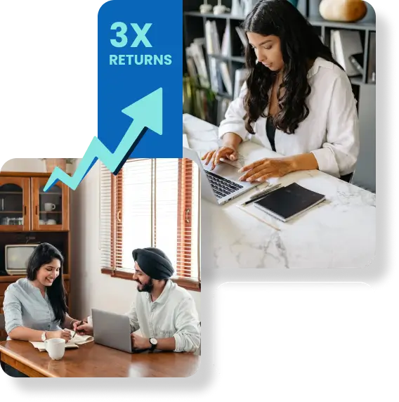 Investors discussing diversified portfolios with an expert to maximize returns